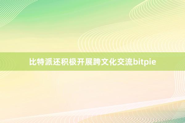 比特派还积极开展跨文化交流bitpie